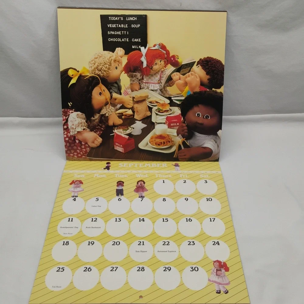 Vintage 1988 Cabbage Patch Kids Unused Calendar Movie Prop Collector